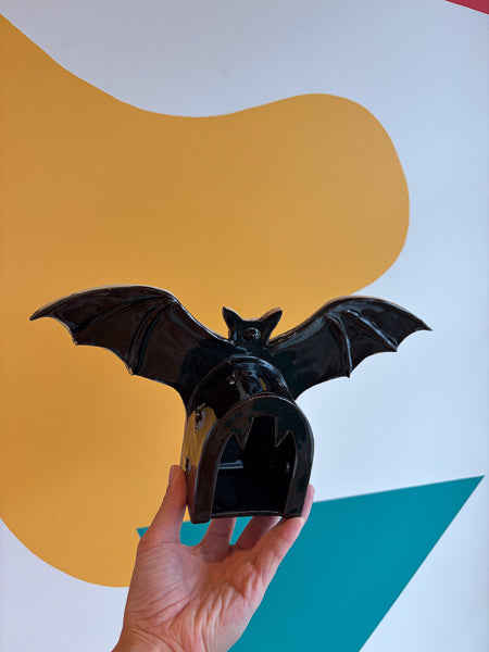Friday October 30: Bat Wall Hanging Candle Holder